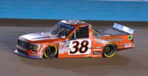 Zane Smith's #38 Ford F-150, a symbol of how Tipico sportsbook is putting focus on NASCAR sports bettors in North Carolina