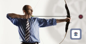 Man with a bow and arrow taking aim represents fantasy brands contesting NC sports betting rules