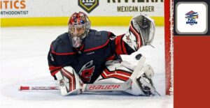 Hurricanes goalie Antti Raanta misses the puck. The 'Canes could be streamed on Amazon Prime under new deal.