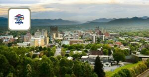 Panoramic of Asheville, NC where Caesars enters NC sports betting market with focus on app upgrades